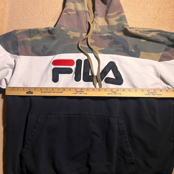 Fila Mens‎ 4XL Big & Tall Camouflage White Black Pullover Hoodie Sweatshirt (L) - Picture 5 of 7